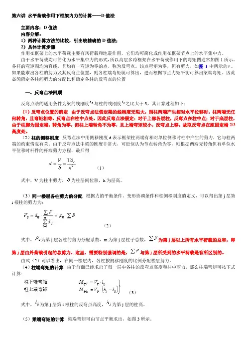 结构计算-D值法--混凝土、抗震,高层适用