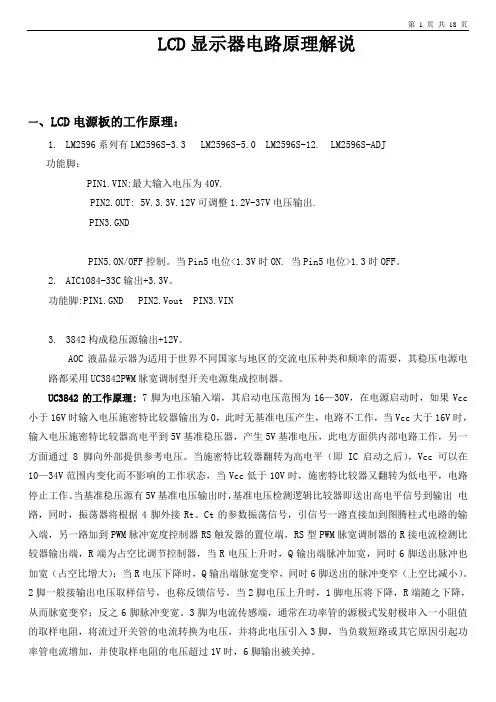 LCD显示器电路原理解说
