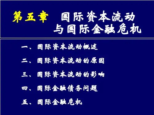 国际资本流动与国际金融危机讲义