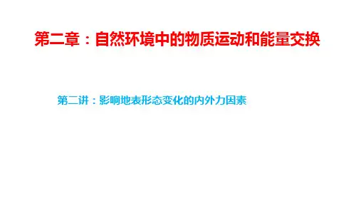 地理高考一轮复习 影响地表形态变化的内外力因素 课件