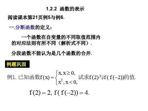 函数的表示图像分段函数
