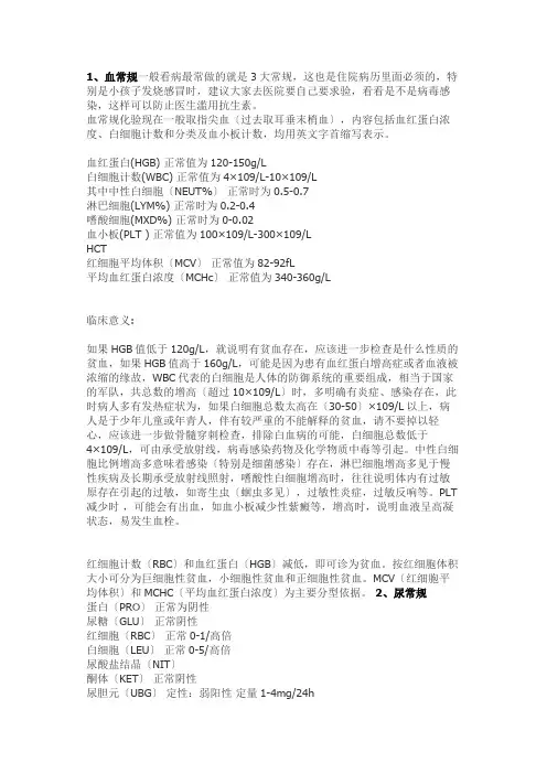 如何看检验报告(完全版)