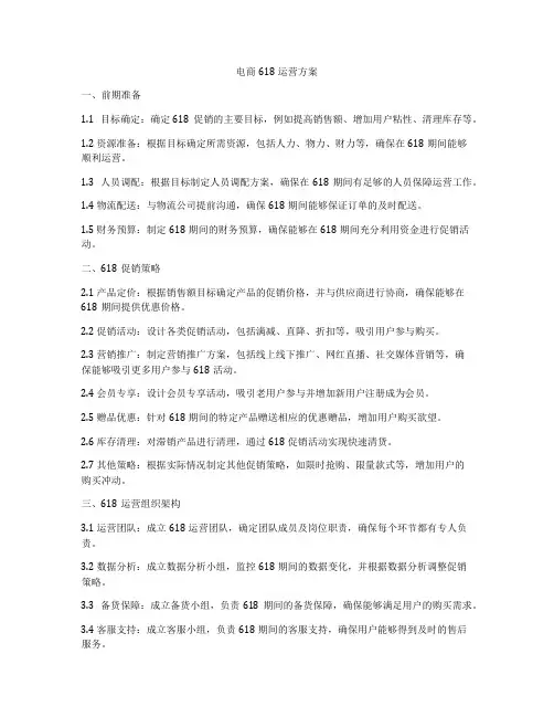 电商618运营方案