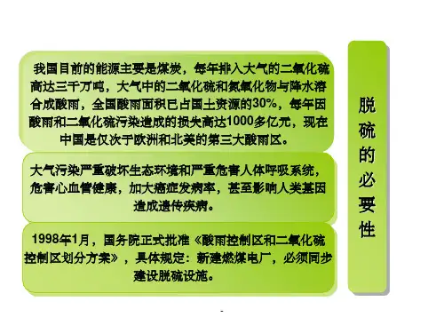 火电厂脱硫系统及脱硝技术介绍ppt
