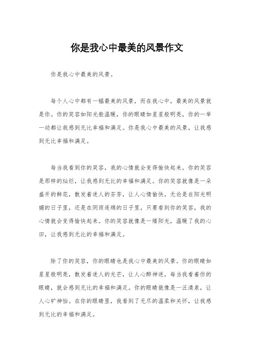 你是我心中最美的风景作文