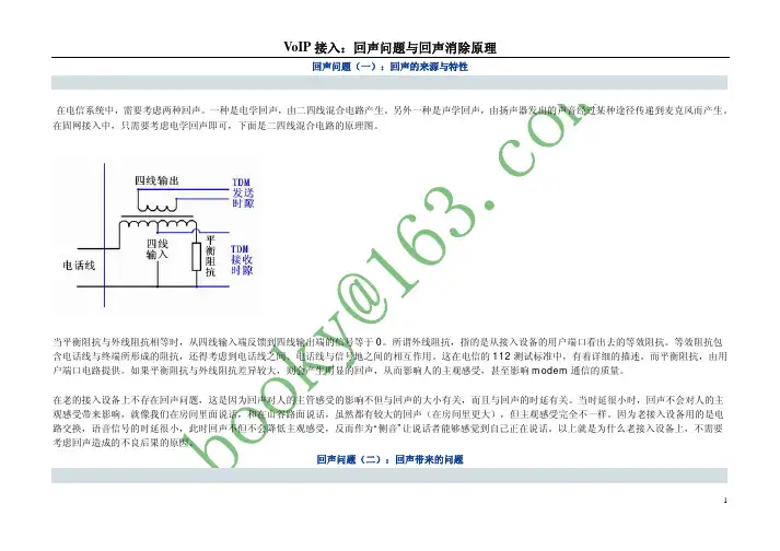 VoIP 接入：回声问题与回声消除原理
