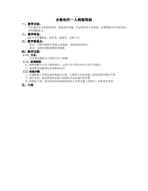 7色彩运用—水粉创作—人物装饰画