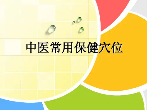 中医常用保健穴位PPT课件