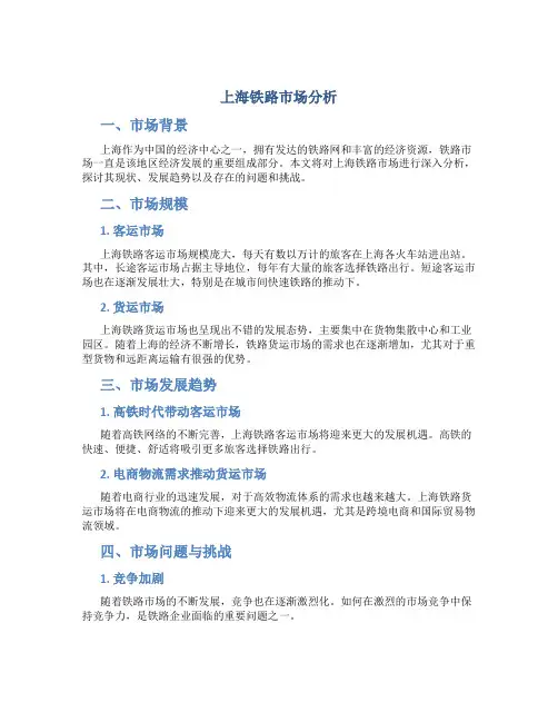 上海铁路市场分析