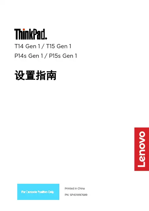 联想ThinkPad T14 Gen1 T15 Gen1 P14s Gen1设置指南
