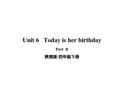 陕旅版英语四年级下册Unit 6 Today is her birthday Part B课件