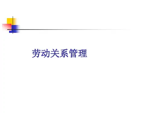 劳动关系管理精品PPT课件