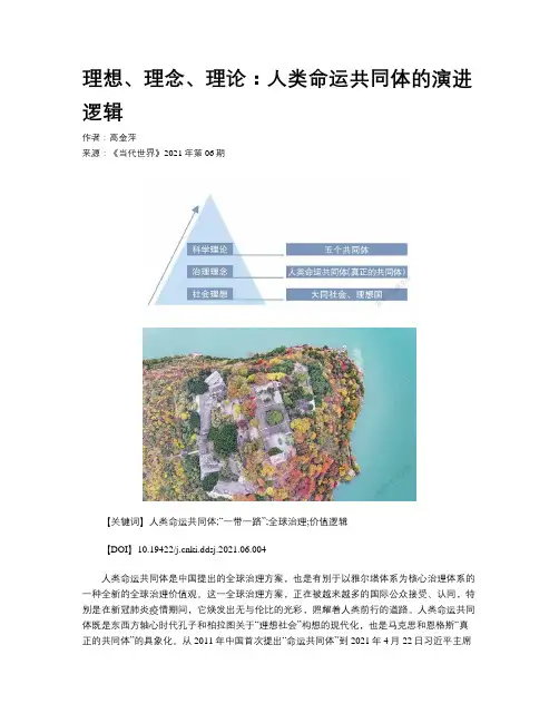 理想、理念、理论：人类命运共同体的演进逻辑