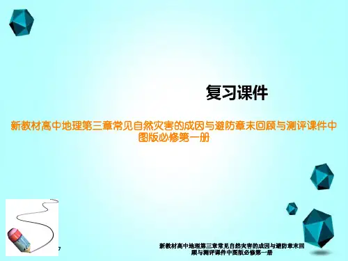 新教材高中地理第三章常见自然灾害的成因与避防章末回顾与测评课件中图版必修第一册