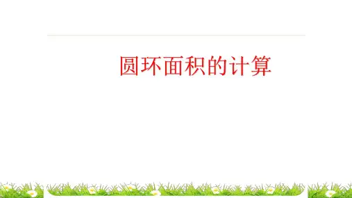 人教版小学数学六年级上册 圆环面积的计算 (3) 名师教学课件PPT