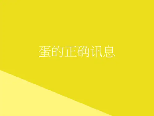 蛋的正确讯息PPT资料(正式版)