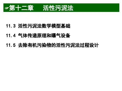 水污染控制工程：第十二章 活性污泥法2-1