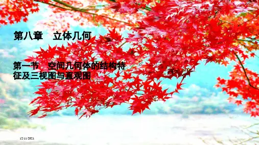 高考数学一轮复习 第8章 立体几何 第1节 空间几何体的结构特征及三视图与直观图课件 理