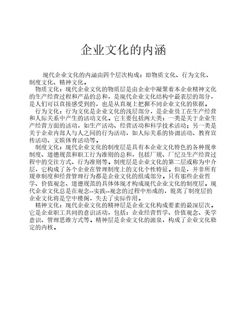 企业文化内涵