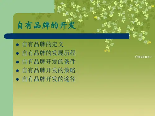自有品牌开发
