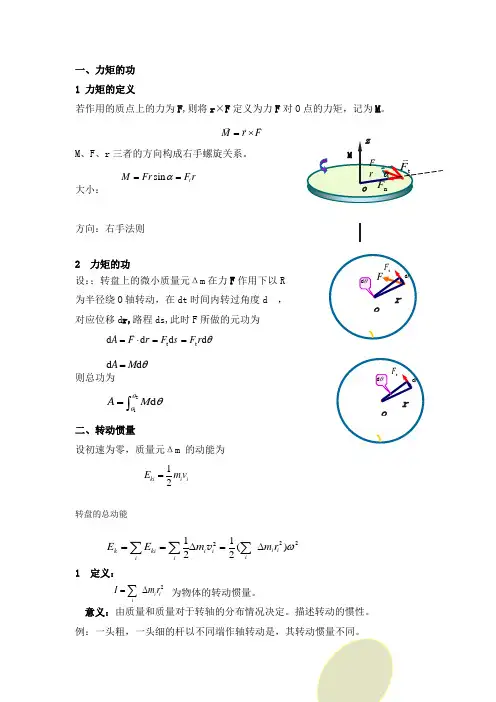 刚体转动的动能定理