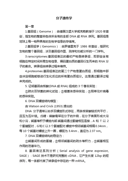 分子遗传学