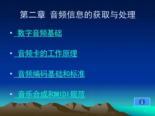 音频信息的获取与处理课件