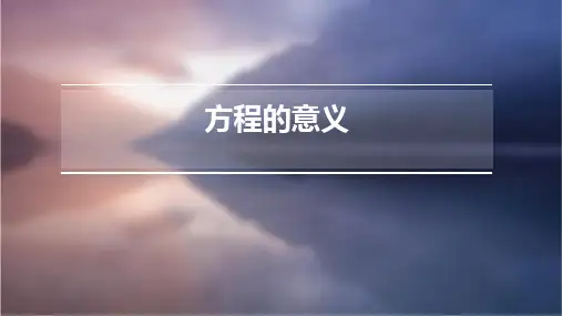 方程的意义ppt课件