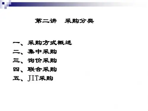 采购的分类