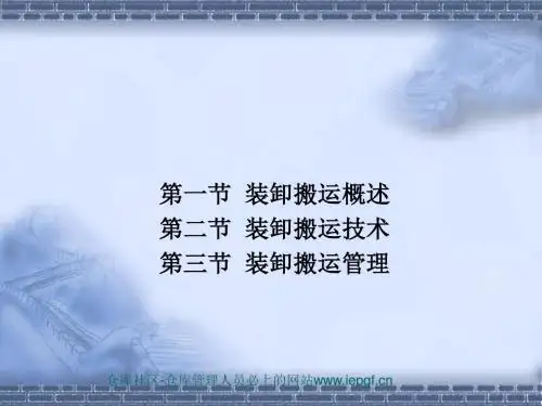 仓库装卸搬运工技术培训(ppt 56张)