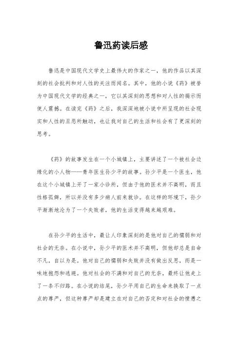 鲁迅药读后感