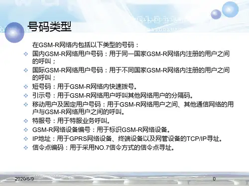铁路GSM-R通信系统编号方案及应用