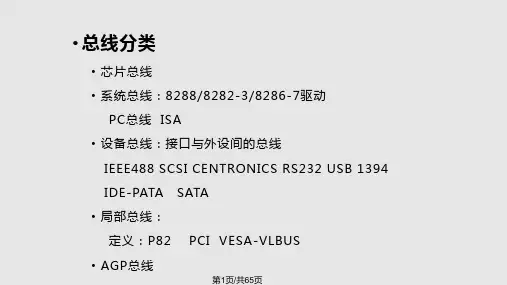 接口技术总线接口PPT课件