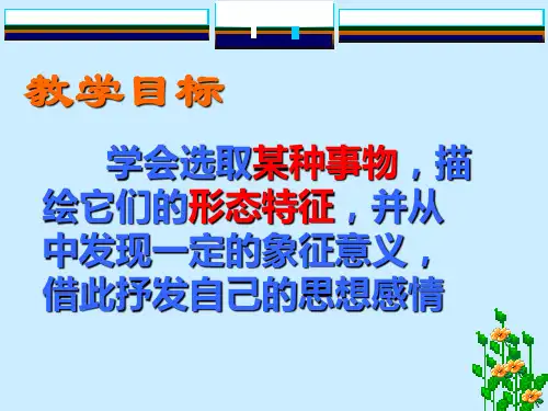 借物抒情托物言志小练笔ppt课件