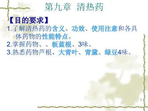 清热药精品PPT课件