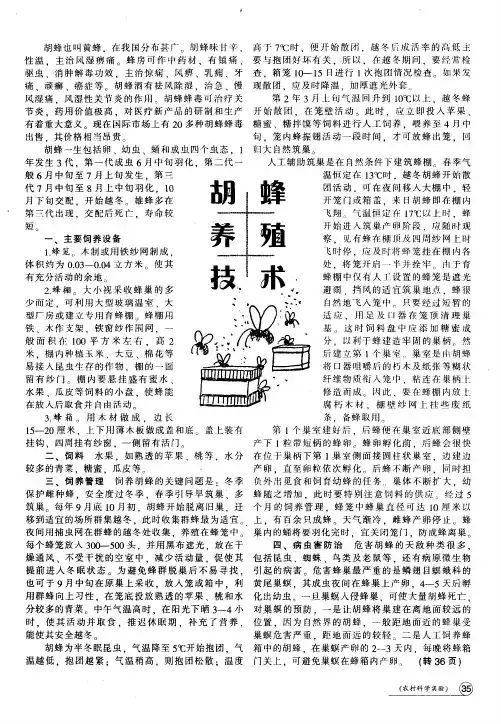 胡蜂养殖技术