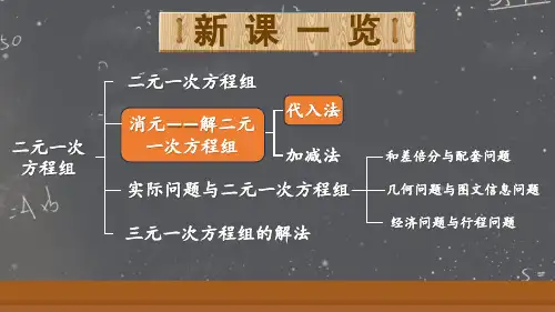 七年级数学下册教学课件《代入法》