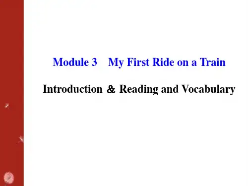 外研版高中英语必修1课件-Module3 My First Ride on a Train