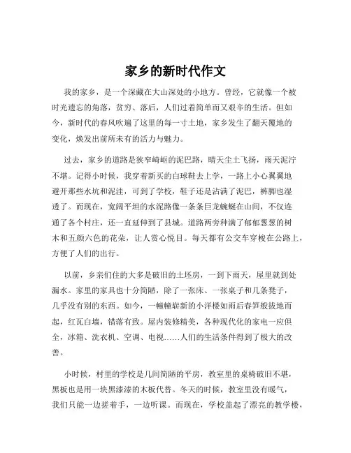 家乡的新时代作文