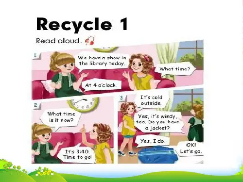 人教版(pep)四年级英语下册Recycle1 read aloud优质课课件 (2)