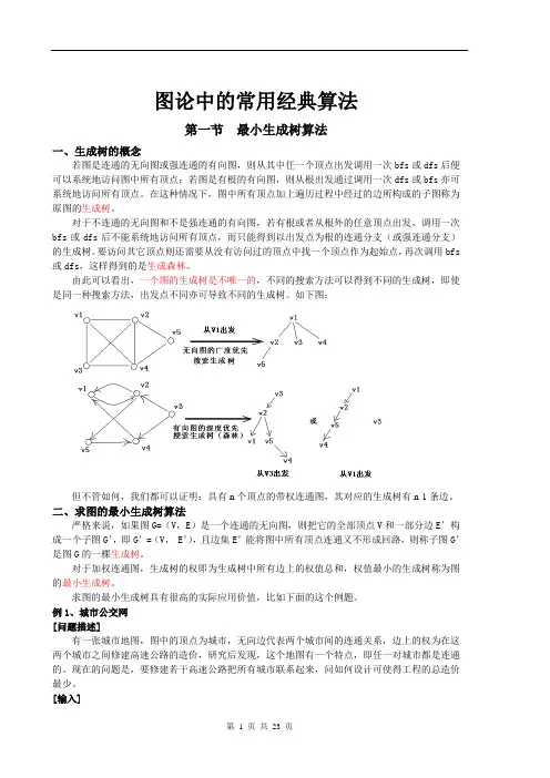图论中的常用经典算法