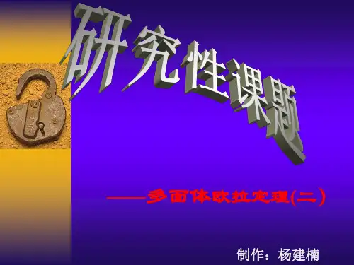 多面体欧拉定理(二)-12页PPT资料