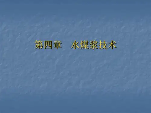 4-水煤浆技术
