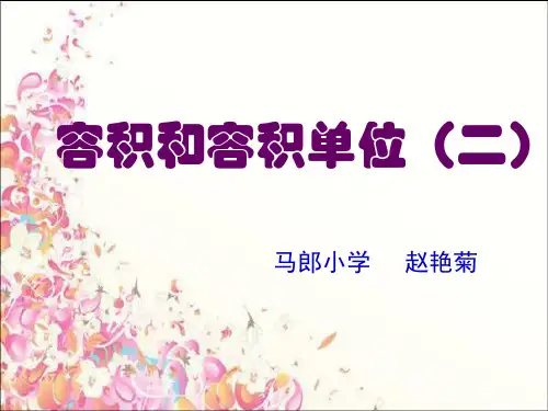 人教版五年级下册数学容积与容积单位(2)