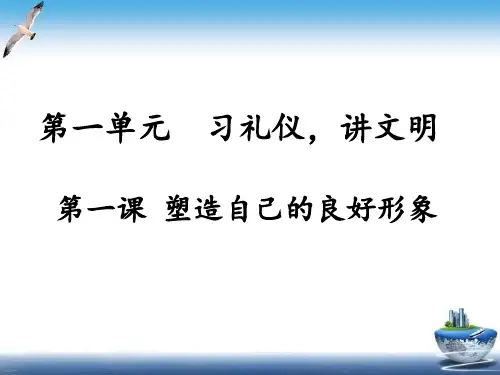 第一课塑造自己的良好形象PPT课件
