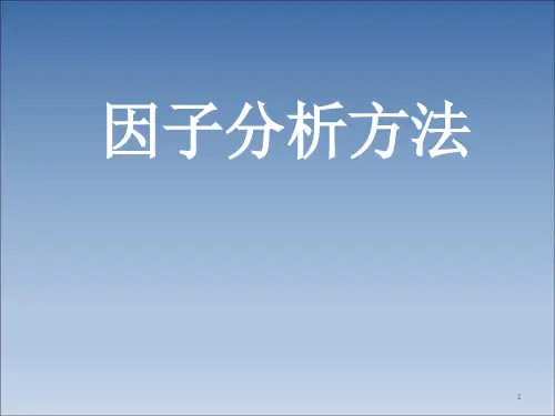因子分析方法ppt课件