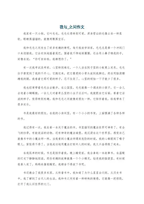 我与_之间作文