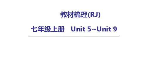 人教版中考英语复习七年级上册Unit 5~Unit 9课件