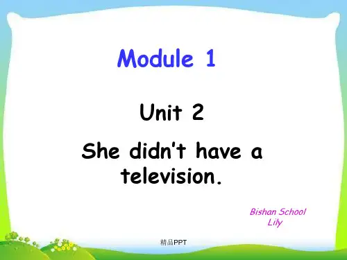 外研版(三起)(2012)小学英语五年级下册Module 1 Unit 2 She didn't have a television.Module 1 Unit 2