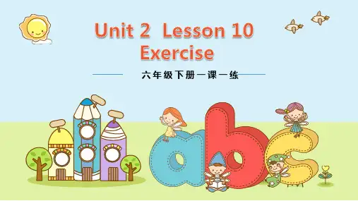 冀教版六年级下册英语 Lesson 10 Exercise  (共23张PPT) 习题课件
